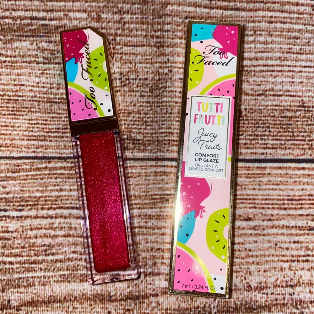 Too Faced NWT Tutti Frutti Lip Glaze - RUBY RIPE